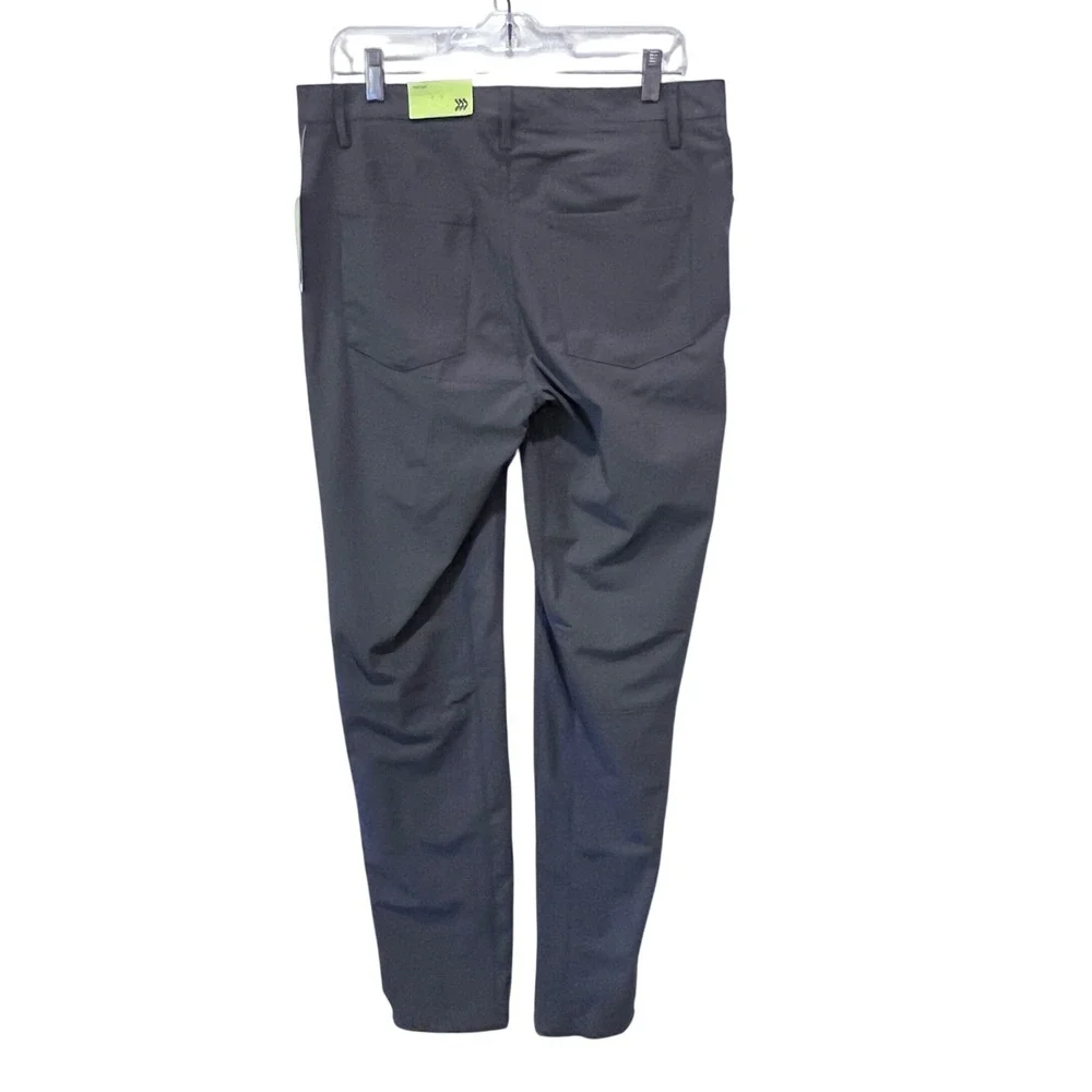 All in Motion Men Golf Pants Gray Flat Front Stretch‎ Performance 34x34 NWT